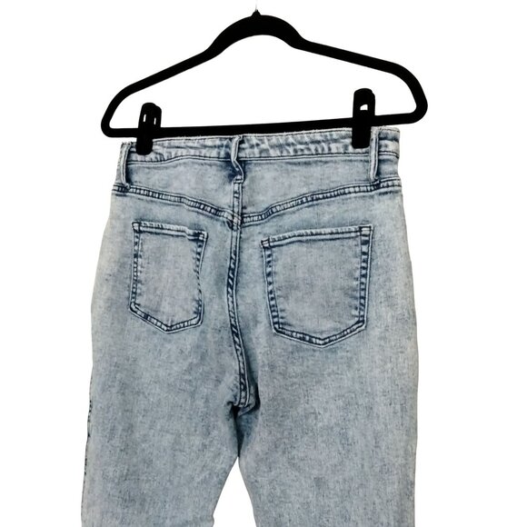 Wild Fable Womens Size 10 High-Waisted Skinny Acid Wash Jeans Button Fly Blue - Picture 8 of 10